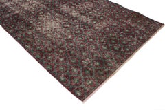 Distressed Vintage Turkish Sivas Rug with Rustic English Traditional Style