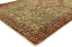 Distressed Vintage Turkish Sivas Rug with Modern Rustic Artisan Style