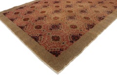 Distressed Vintage Turkish Sivas Rug with Modern Rustic Artisan Style