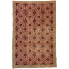 Gealterter türkischer Sivas-Teppich im modernen:: rustikalen Handwerker-Stil