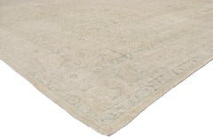 Distressed Vintage Turkish Sivas Rug with Modern Rustic Cotswold Cottage Style