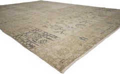 Tapis turc Sivas vintage vieilli de style moderne