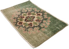 1960’s Turkish Sivas Rug with Romantic English Country Cottage Style