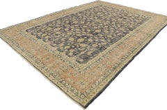 Distressed Vintage Turkish Sivas Rug with Rustic American Colonial Style