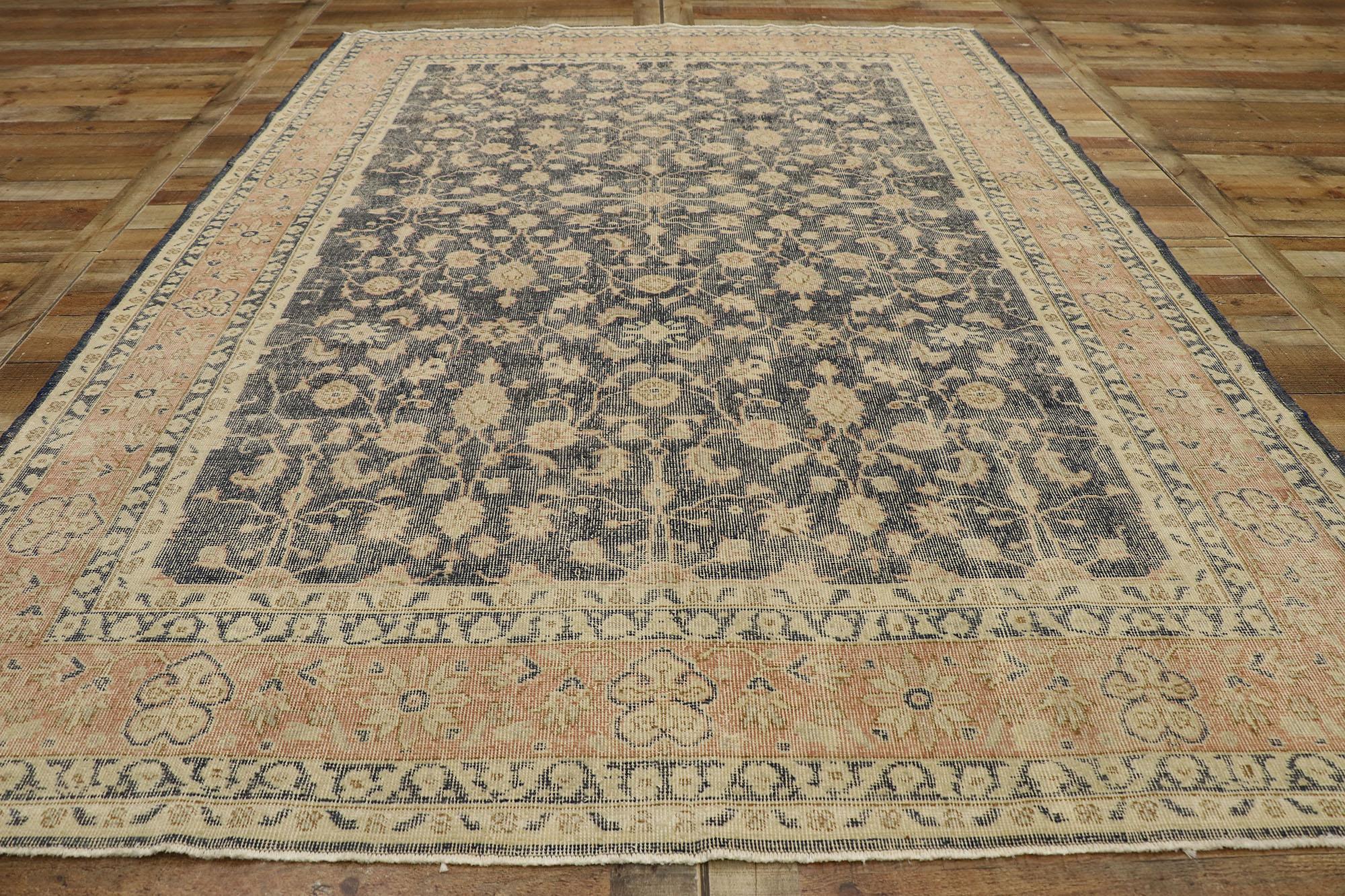 Lana Tappeto Sivas turco d'epoca con rustico stile coloniale americano  Stile in vendita