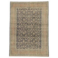 Distressed Vintage Turkish Sivas Rug with Rustic American Colonial  Style