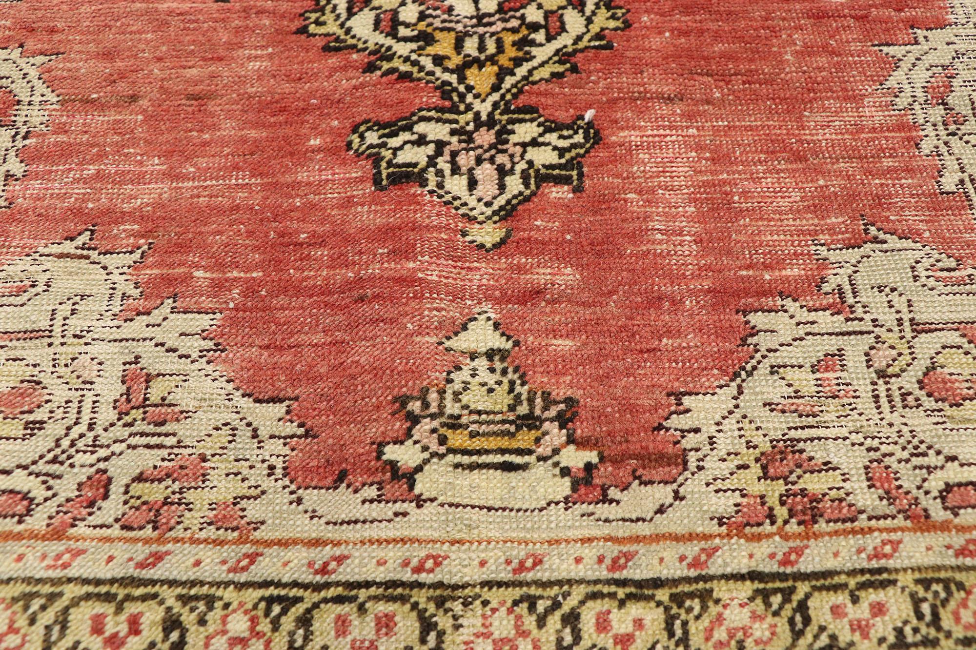Turco Tappeto Sivas turco d'epoca con stile rustico e artigianale in vendita