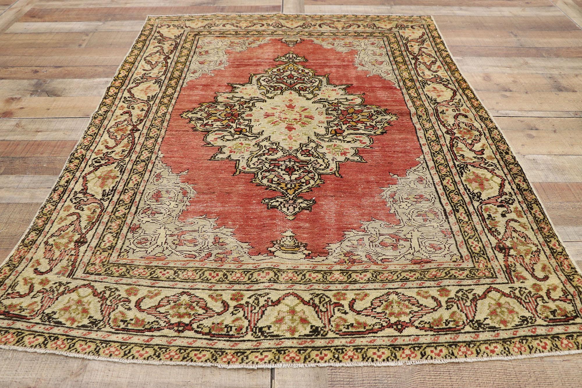 XX secolo Tappeto Sivas turco d'epoca con stile rustico e artigianale in vendita