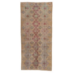 Distressed Vintage Turkish Sivas Rug with Rustic Arts and Crafts Style