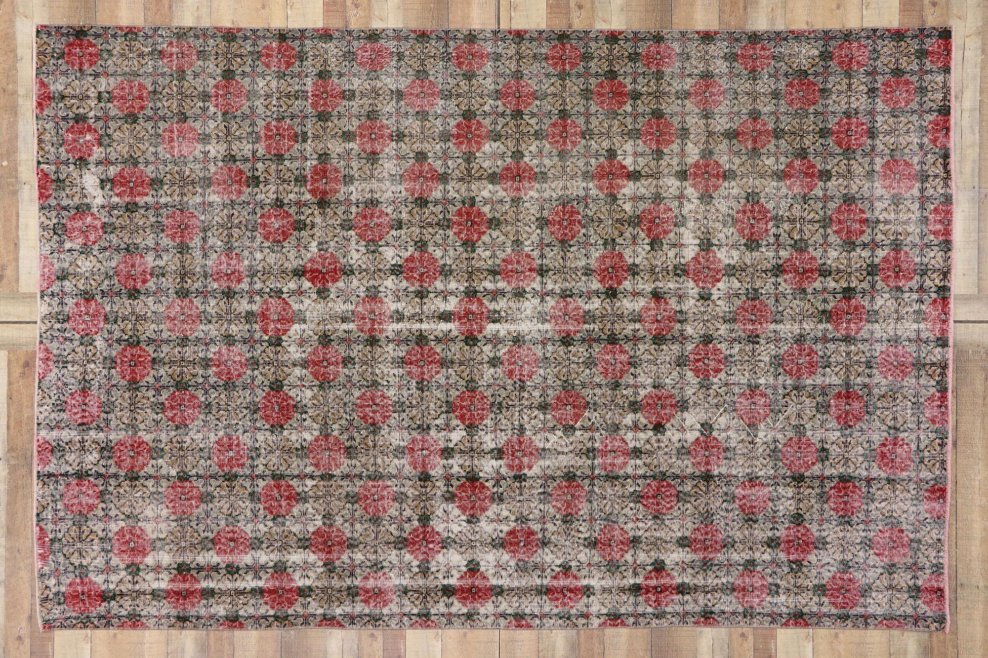 Türkischer Sivas-Teppich im Vintage-Look im Angebot 2