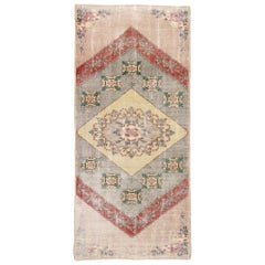 Tapis turc Sivas vintage vieilli avec style rustique de campagne anglaise