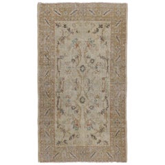 Distressed Vintage Turkish Sivas Rug with Rustic Farmhouse Style