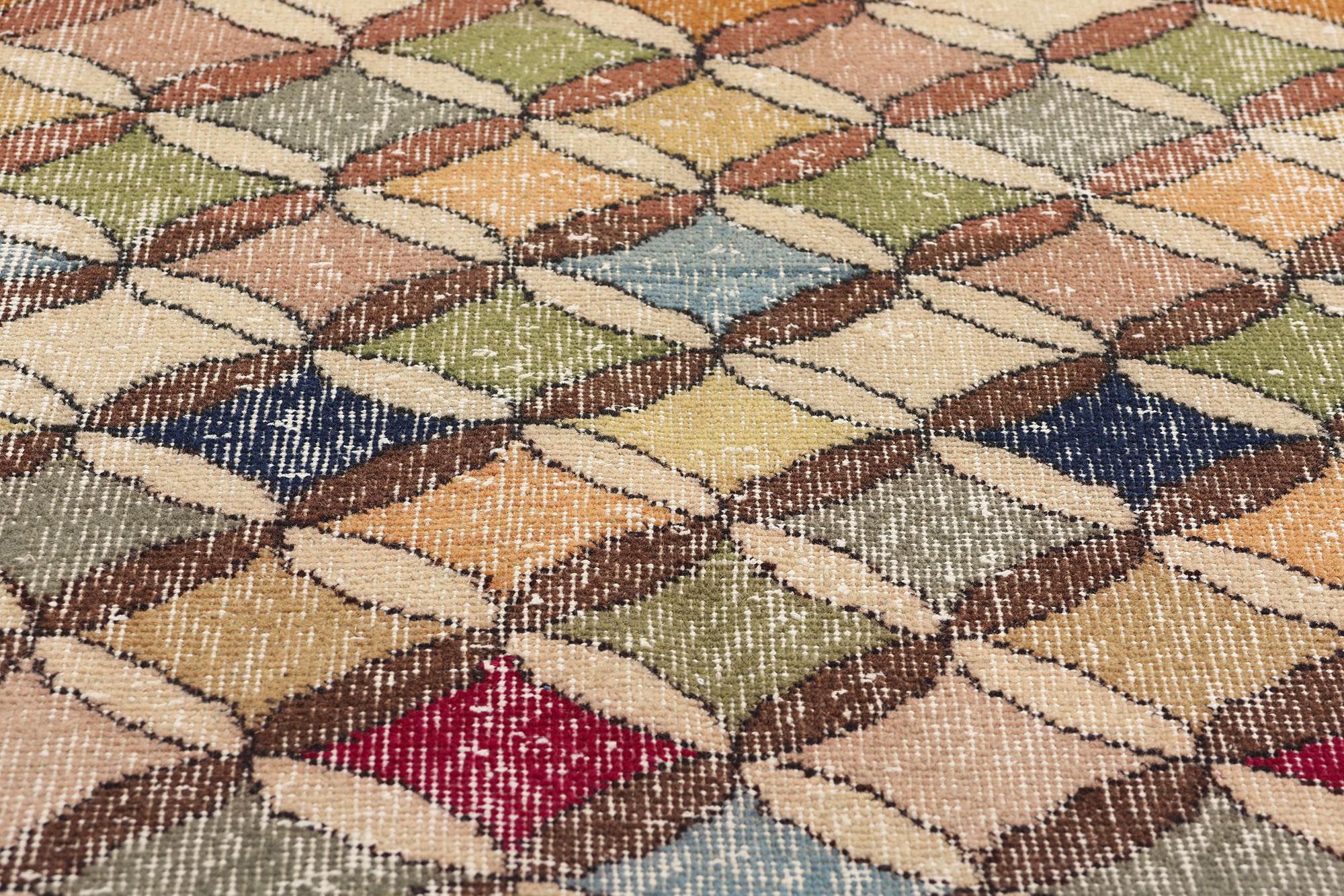 Noué à la main Tapis turc Sivas vintage Zeki Muren en vente