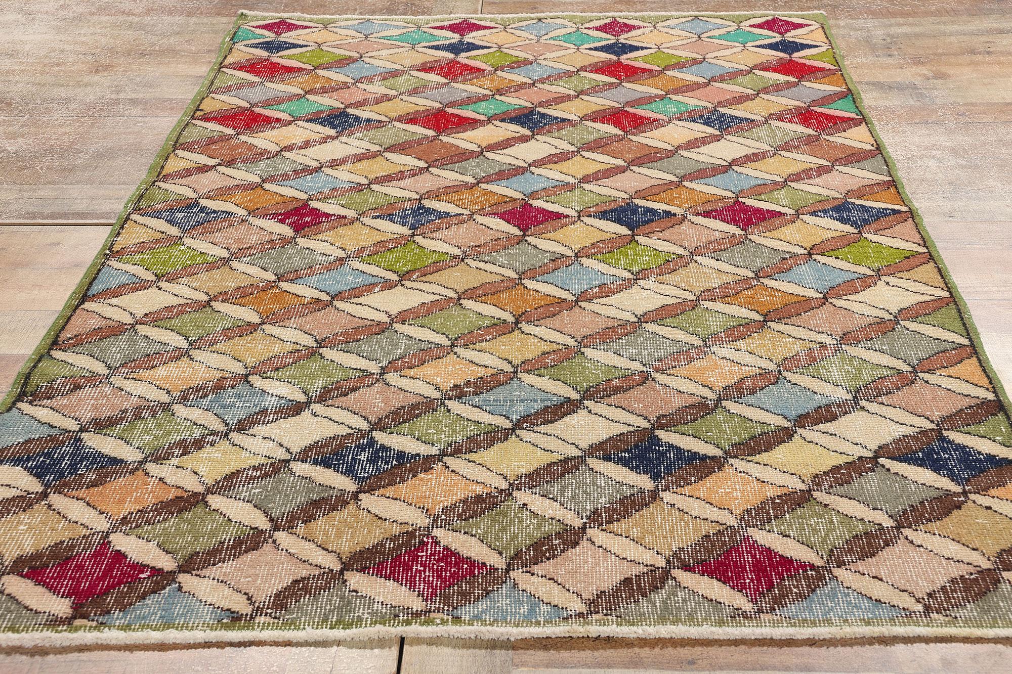 Laine Tapis turc Sivas vintage Zeki Muren en vente