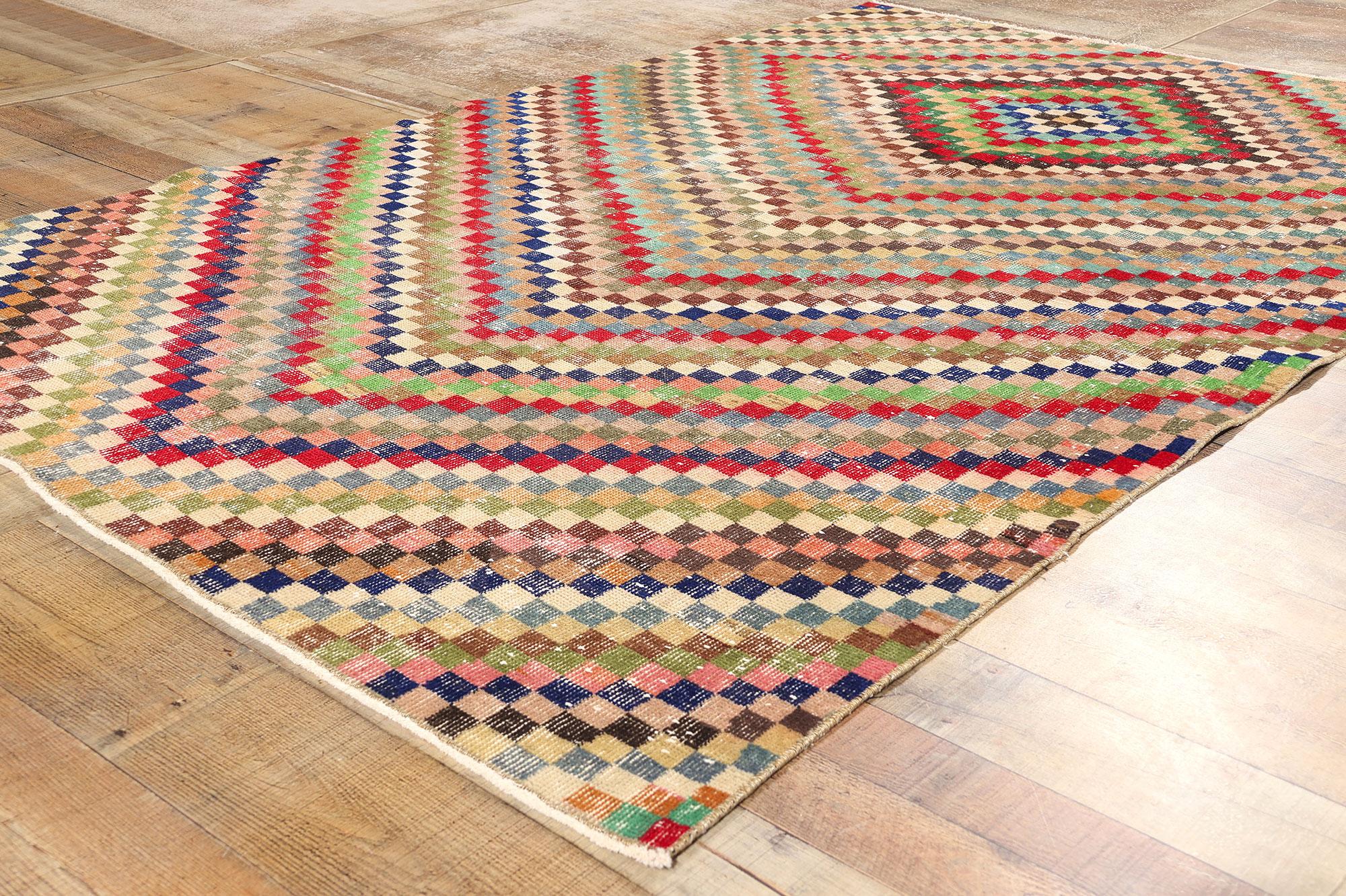 20ième siècle Tapis turc Sivas vintage Zeki Muren en vente