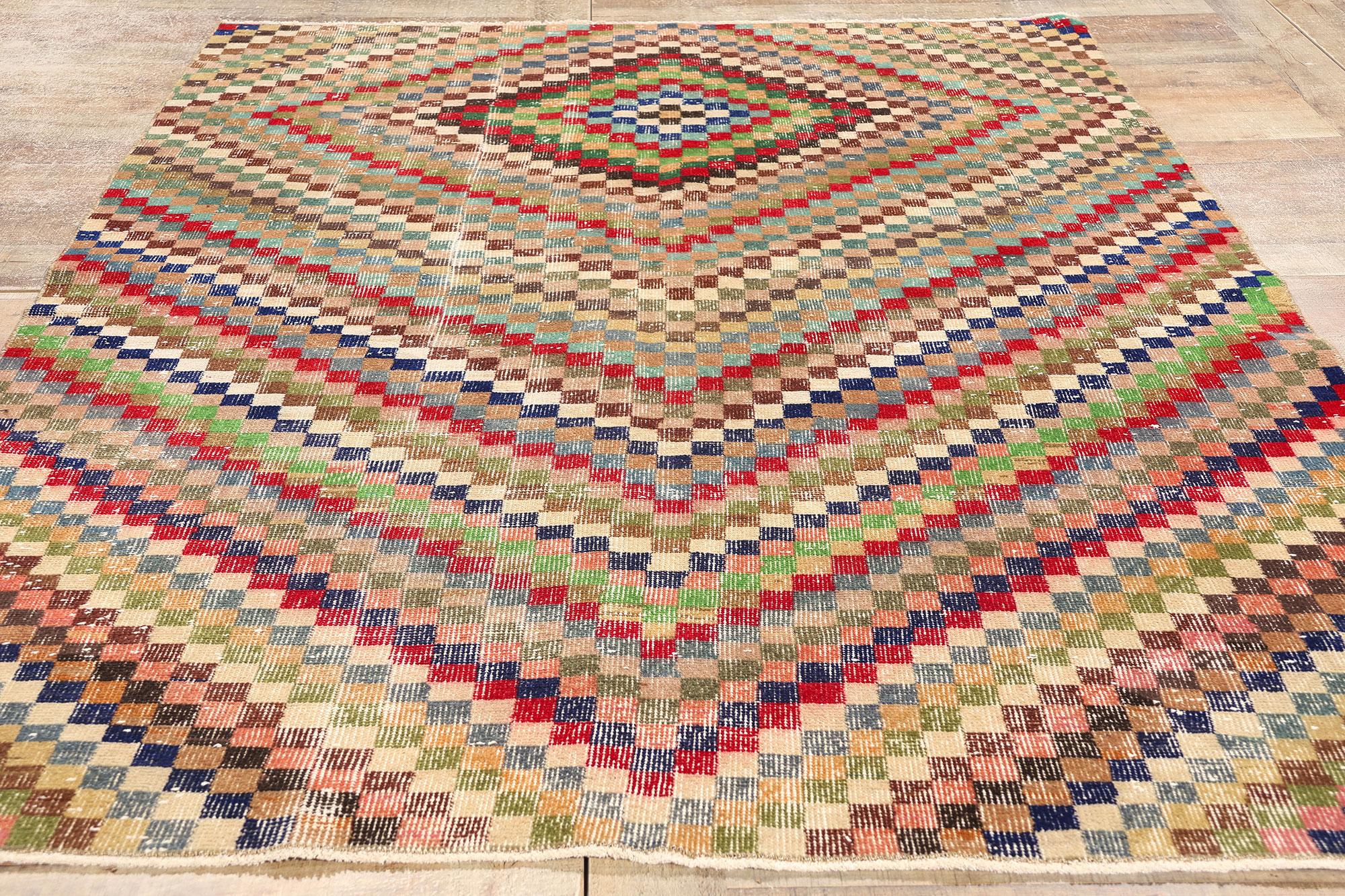 Laine Tapis turc Sivas vintage Zeki Muren en vente