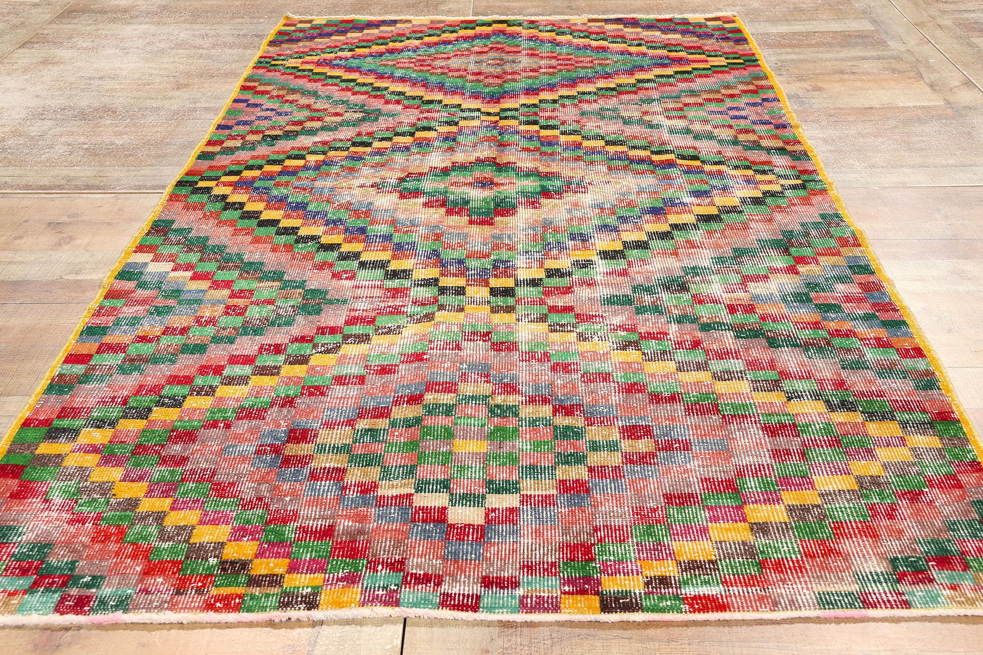 Laine Tapis turc Sivas vintage Zeki Muren en vente