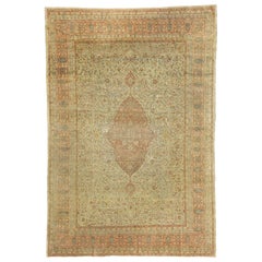 Alfombra Sivas Turca Vintage Desgastada de Estilo Artesano Rústico del Noroeste