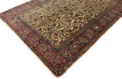 Distressed Vintage Turkish Sivas Rug with Rustic Victorian Style