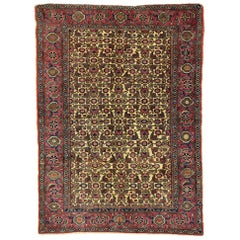 Tapis turc Sivas vintage vieilli de style victorien rustique