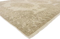 Distressed Vintage Turkish Sivas Rug with Rustic William and Mary Style