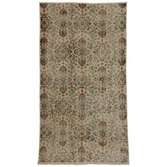Türkischer Sivas-Teppich im Vintage-Stil im Shabby-Chic-Bauernhausstil, im Used-Stil