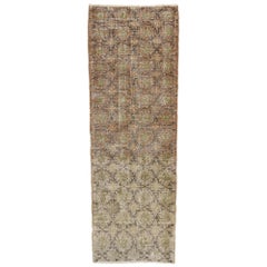 Distressed Vintage Turkish Sivas Rug with Shabby Chic Rustic Farmhouse Style