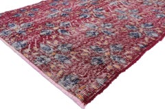 Distressed Vintage Turkish Sivas Rug with Traditional English Rustic Tudor Style