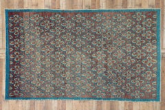 Distressed Vintage Turkish Sivas Rug with Victorian Bohemian Style