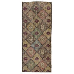 Runner Sivas turco d'epoca con stile Arts & Crafts Cottage