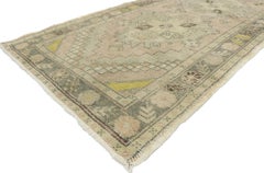 Distressed Vintage Turkish Sivas Runner with Bohemian Style and Tribal Vibes