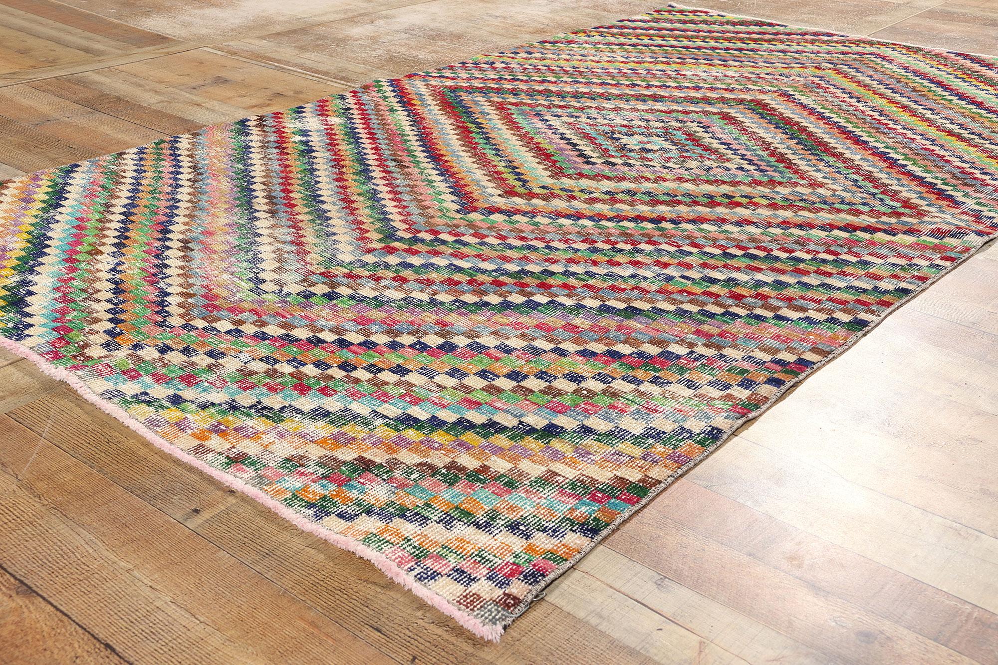 Wool Zeki Muren Vintage Turkish Sivas Rug For Sale