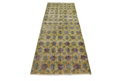 Distressed Vintage Turkish Sivas Runner with Rustic French Country Style