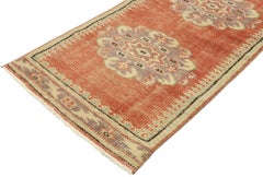 Distressed Vintage Turkish Sivas Runner with Romantic Northwestern Artisan Style