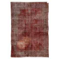 Distressed Weathered Retro Turkish Overdyed Rug