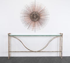 Distressed Wrought Iron Console Table by Niermann Weeks, 20th Century