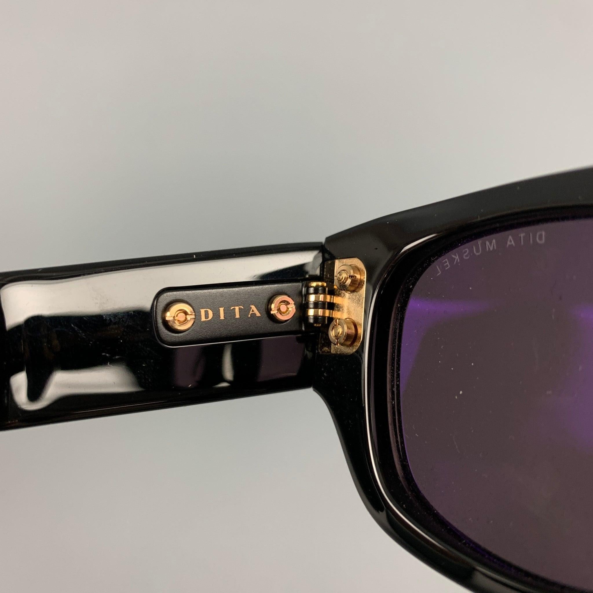 DITA Black Gold Acetate Sunglasses For Sale 3