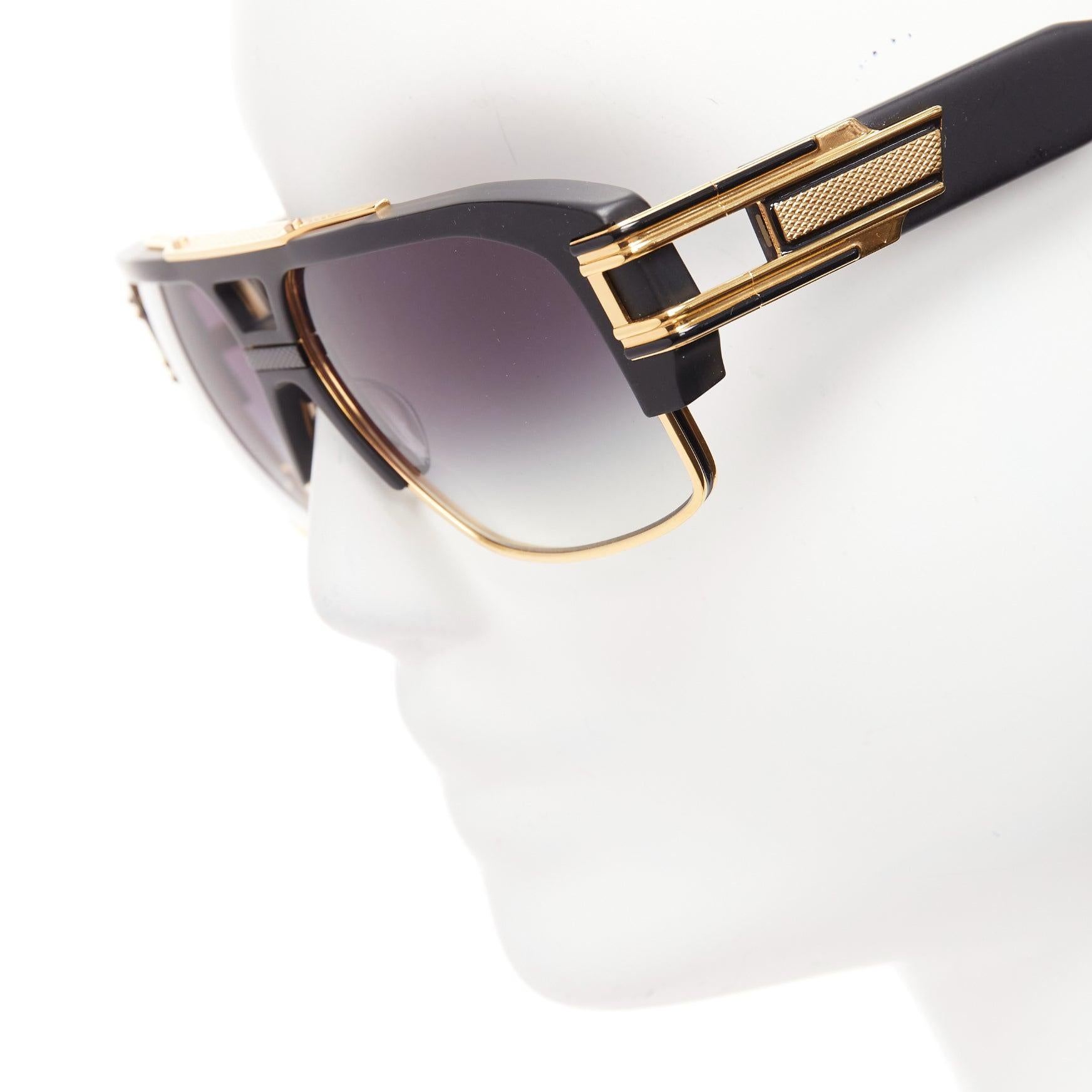 DITA Grandmaster Four DRX2060B black gold matte shield sunglasses In Good Condition In Hong Kong, NT