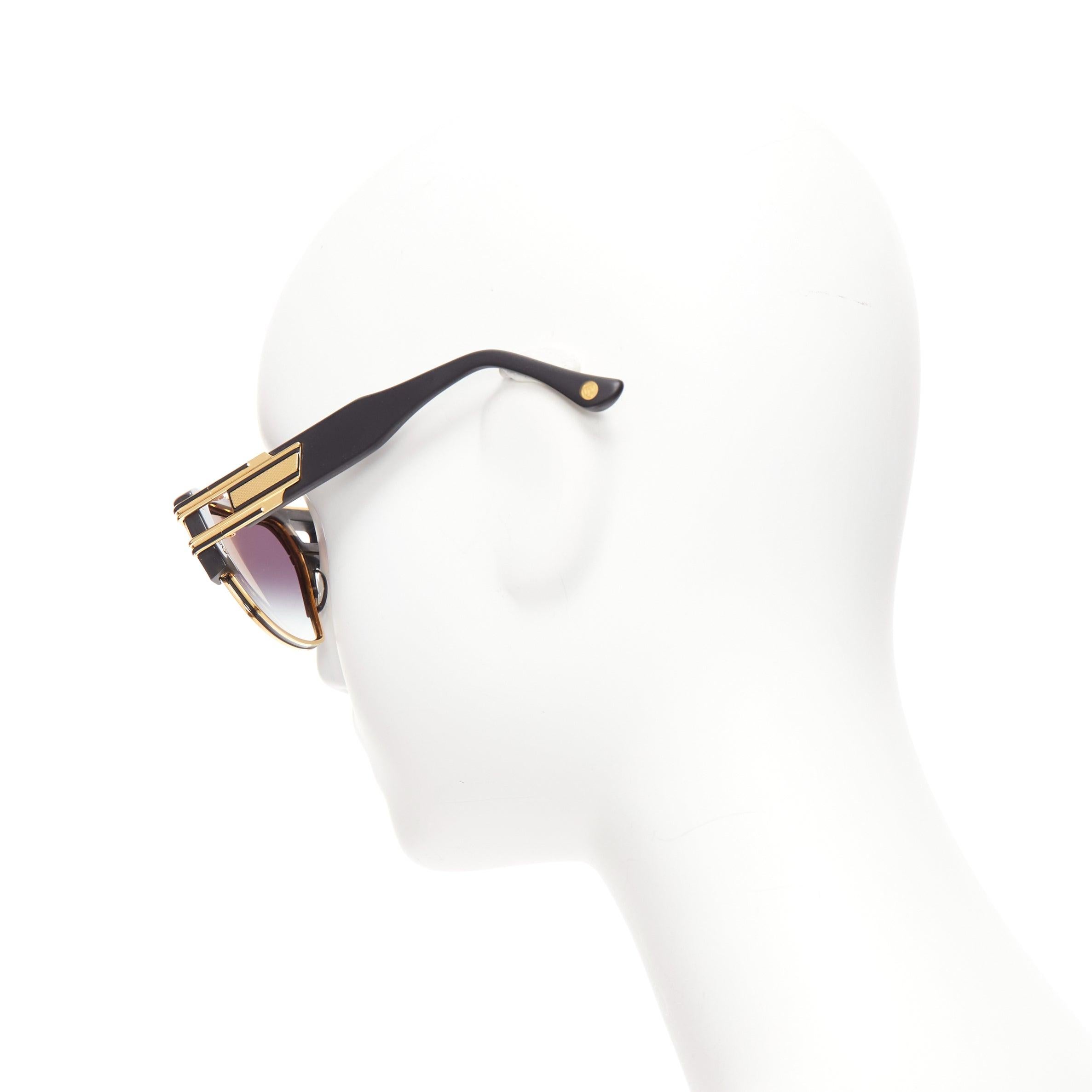 DITA Grandmaster Four DRX2060B black gold matte shield sunglasses 1