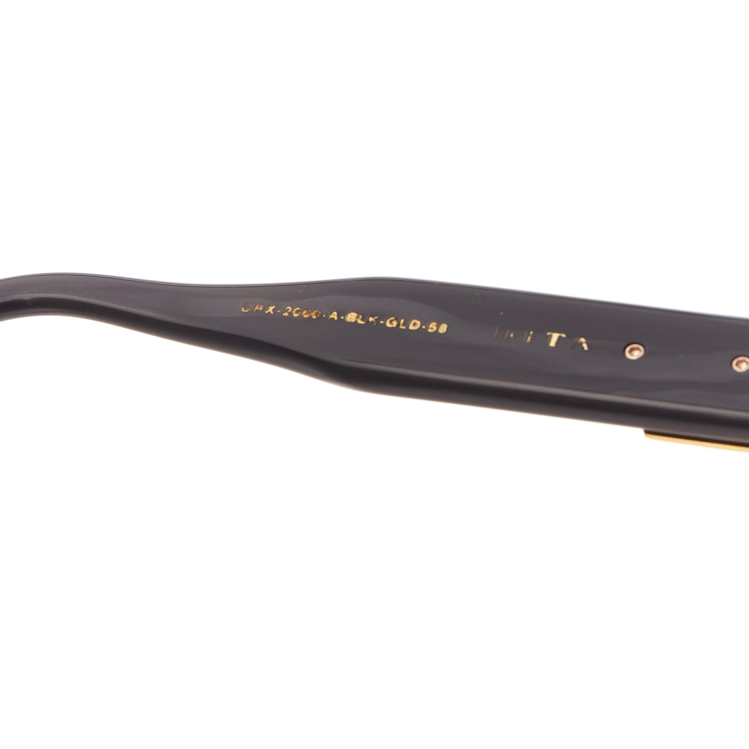 DITA Grandmaster Four DRX2060B black gold matte shield sunglasses 3