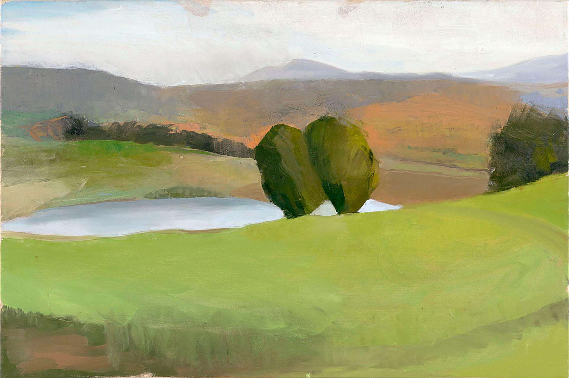 Dita Jacobovitz Landscape Painting - All this Green