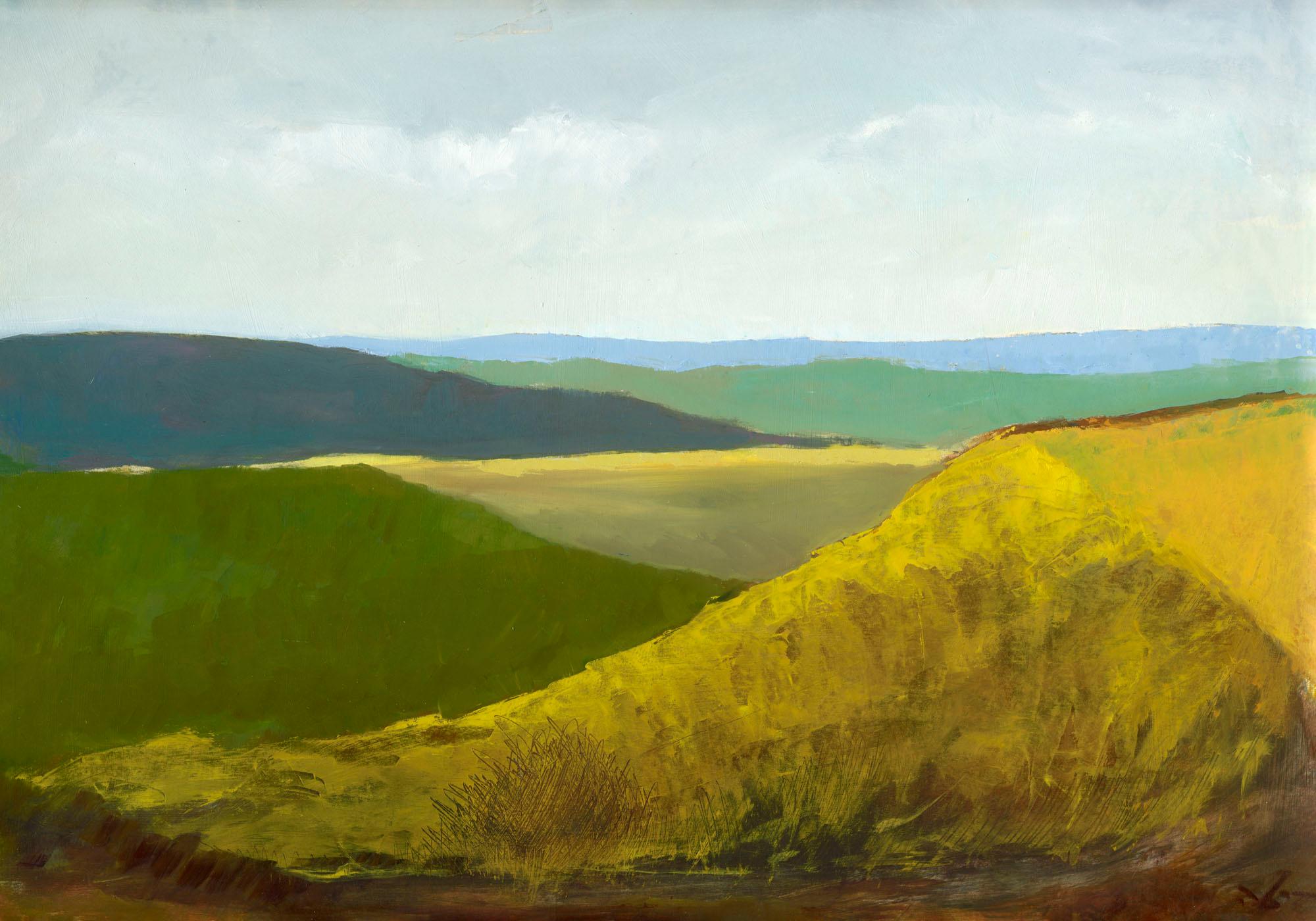 Dita Jacobovitz Landscape Painting - Gold Mining