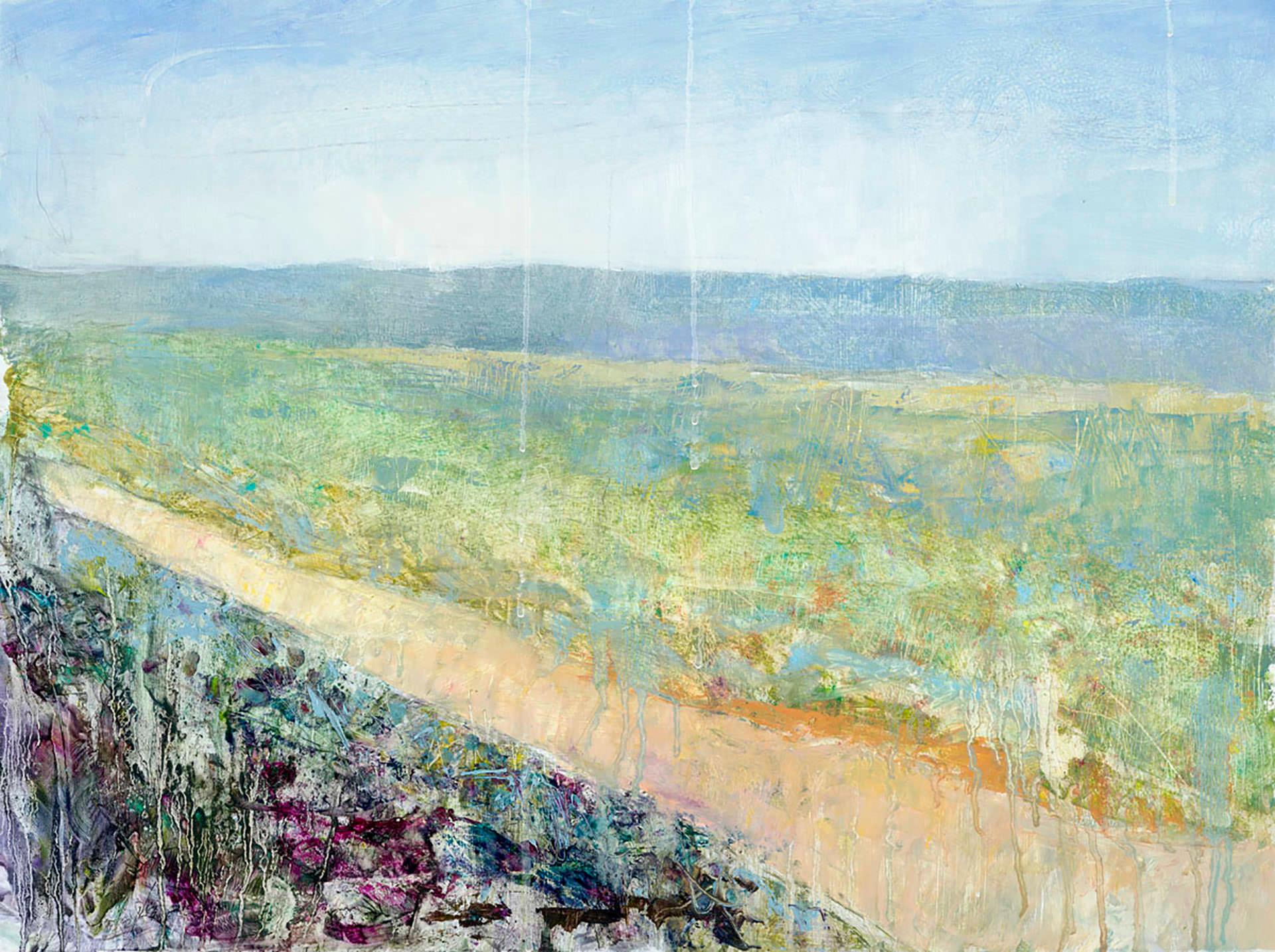 Dita Jacobovitz Landscape Painting - Green Fields