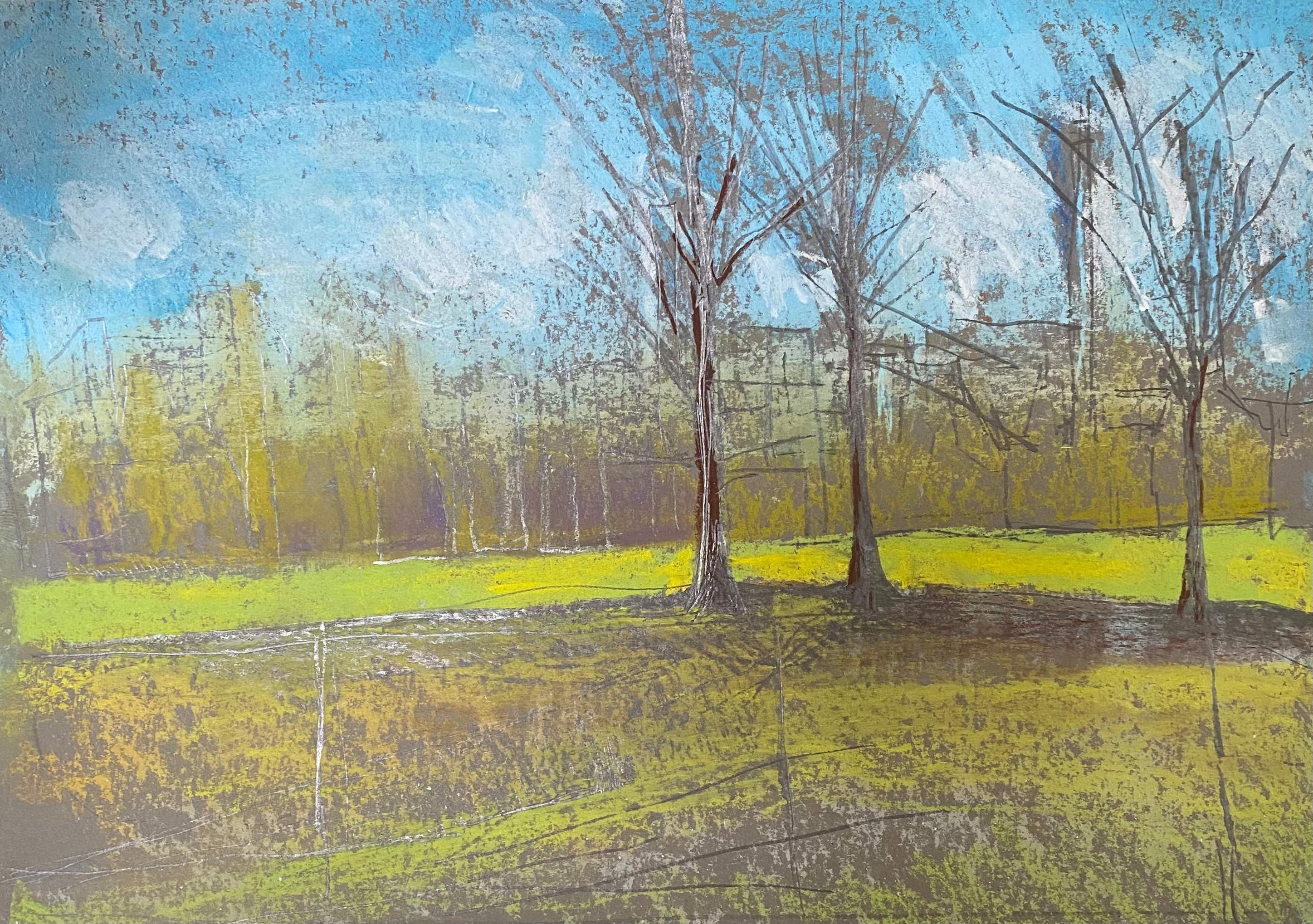 Dita Jacobovitz Landscape Painting - Memories from Central Park