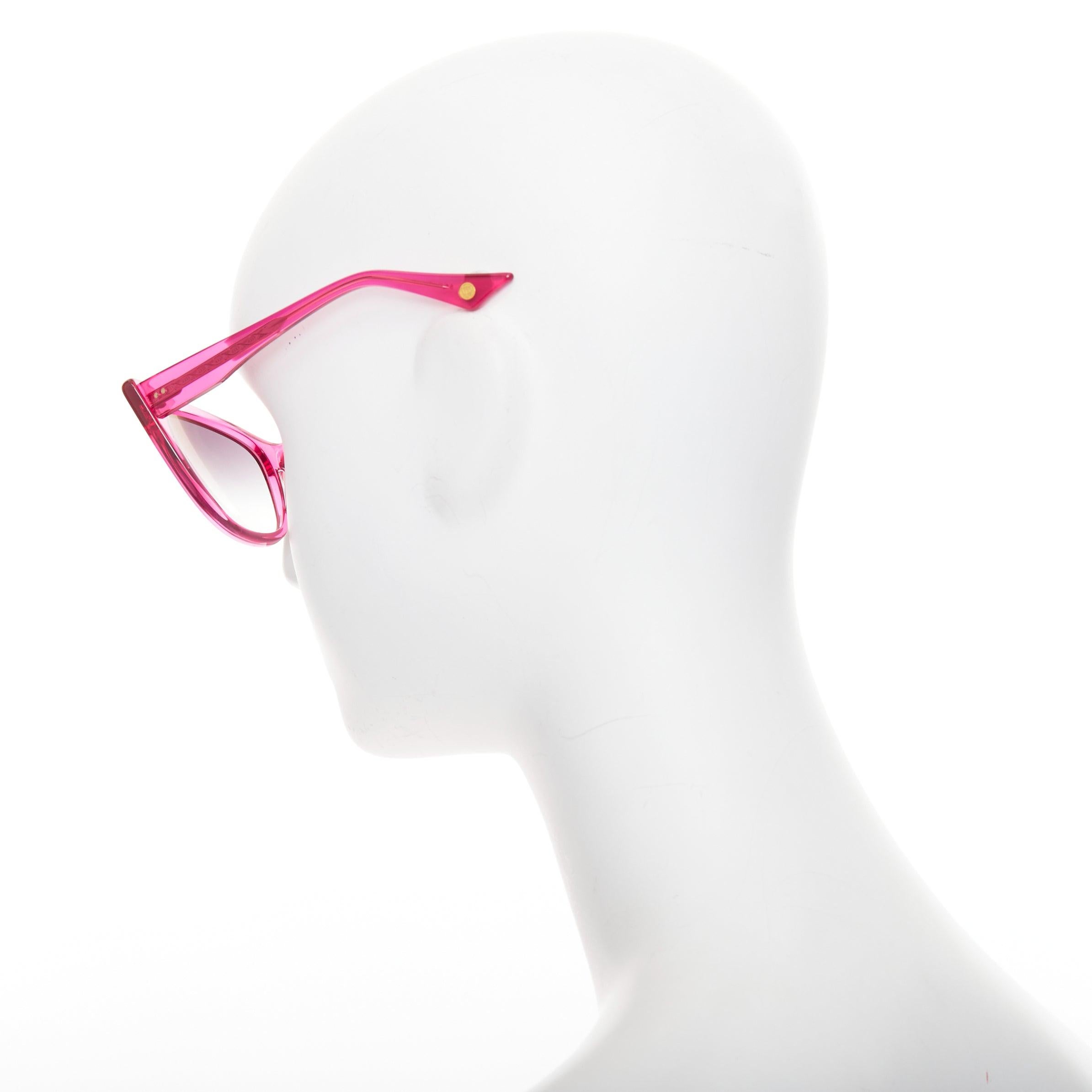 Women's DITA Magnifique pink acetate cateye vintage glam sunglasses For Sale
