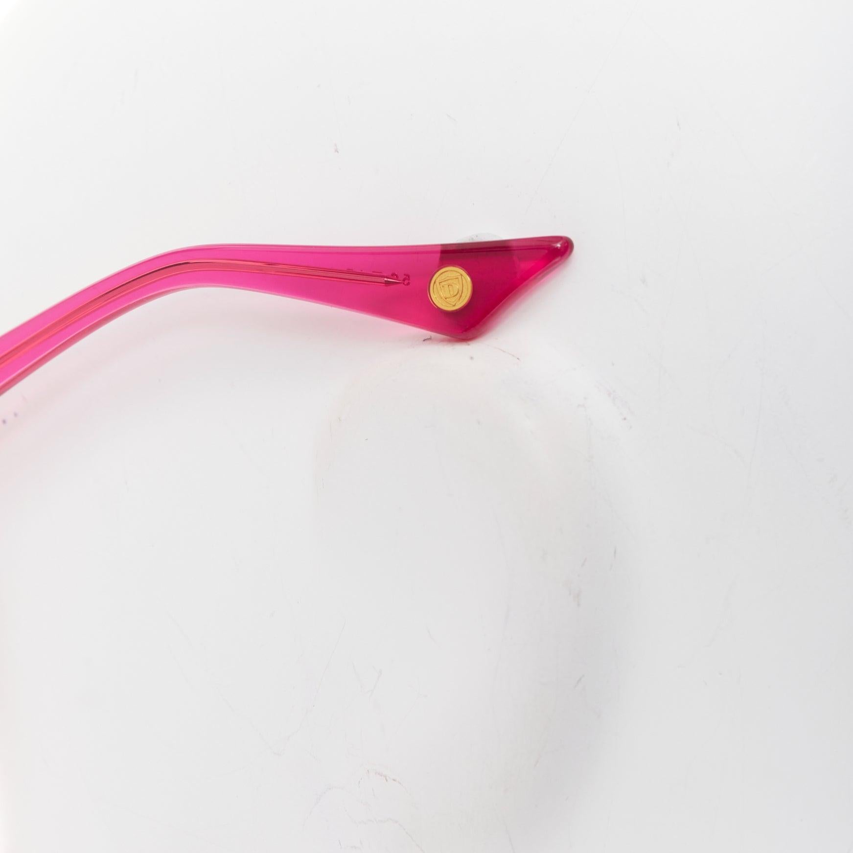 DITA Magnifique pink acetate cateye vintage glam sunglasses For Sale 1