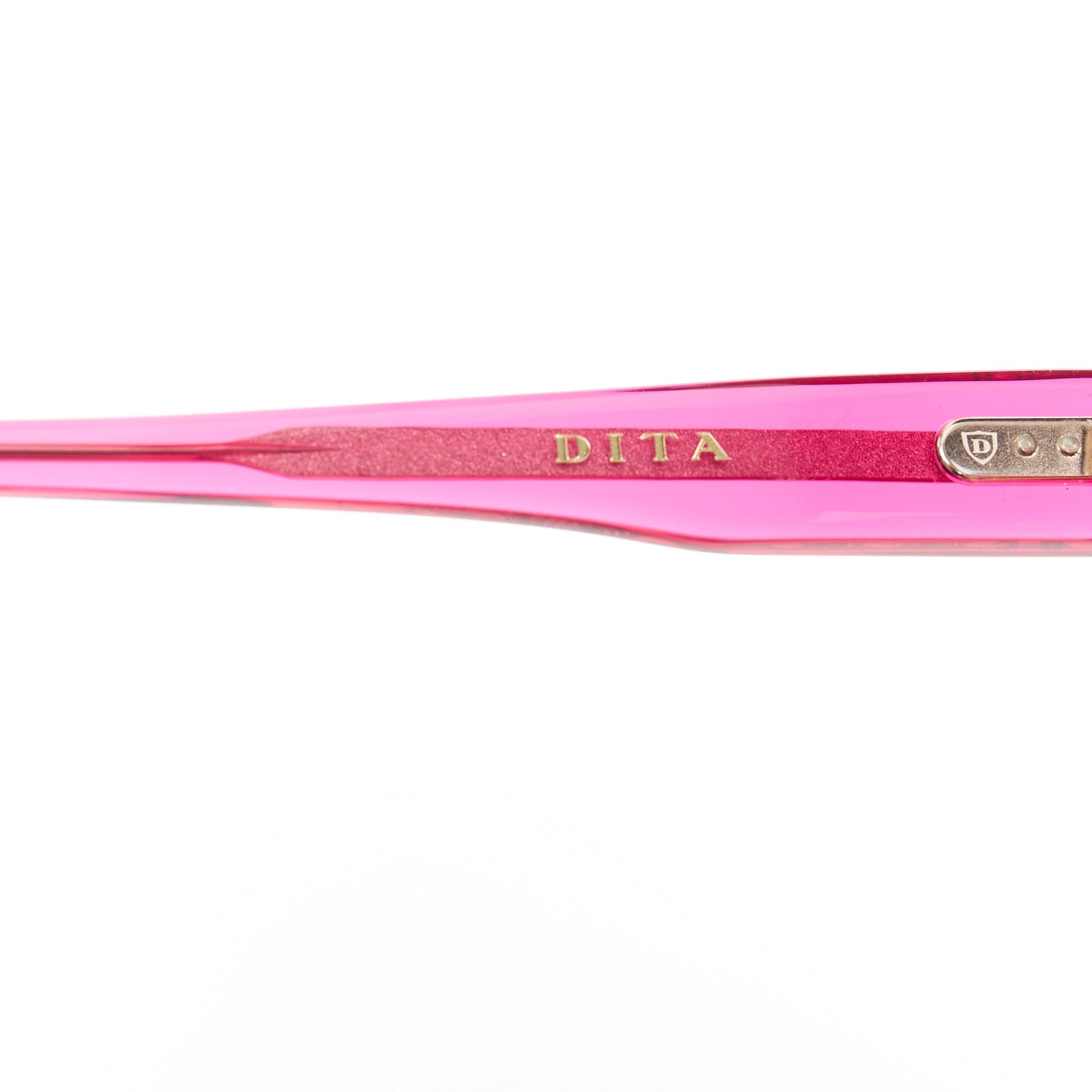 DITA Magnifique pink acetate cateye vintage glam sunglasses For Sale 4