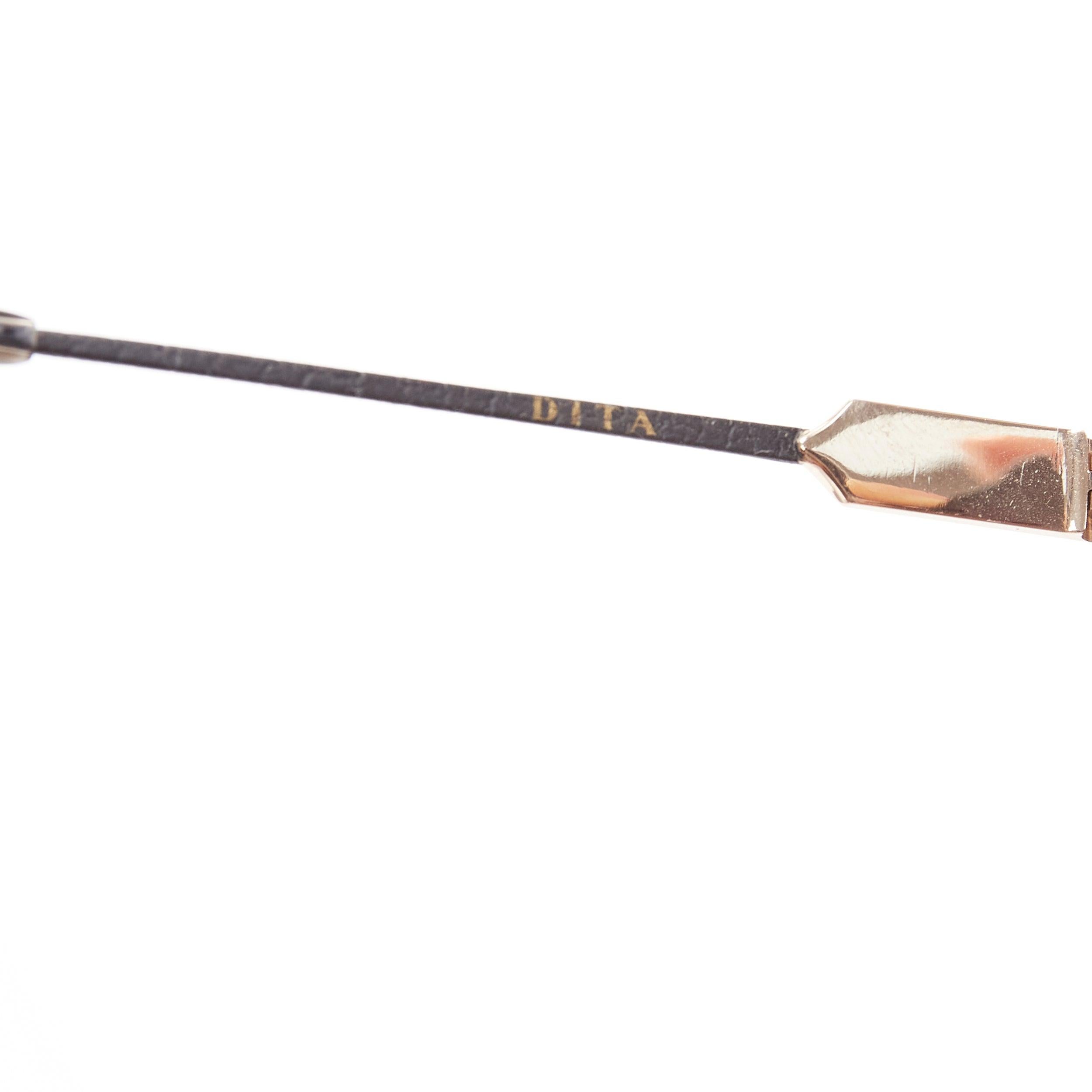 DITA Mariposa schwarz gold metallic Seiten Rahmen Logo Ende Schmetterling Sonnenbrille im Angebot 3