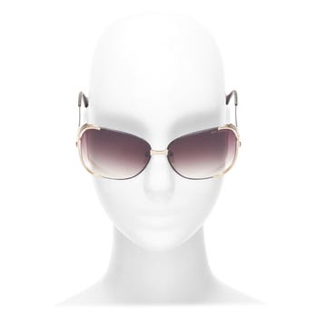 DITA Mariposa black gold metallic sides frame logo end butterfly sunnies