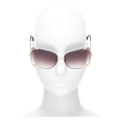 DITA Mariposa negro oro metálico lados marco logotipo extremo mariposa gafas de sol